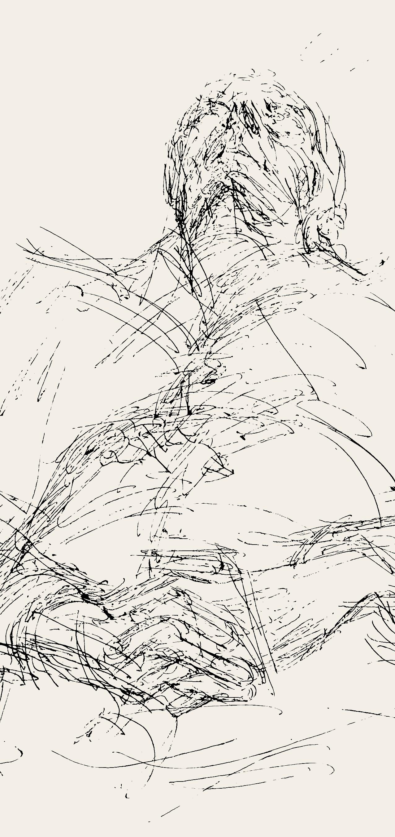 Giacometti, Georges Braque le 31 août 1963, Derrière le miroir (after) - Print by Alberto Giacometti