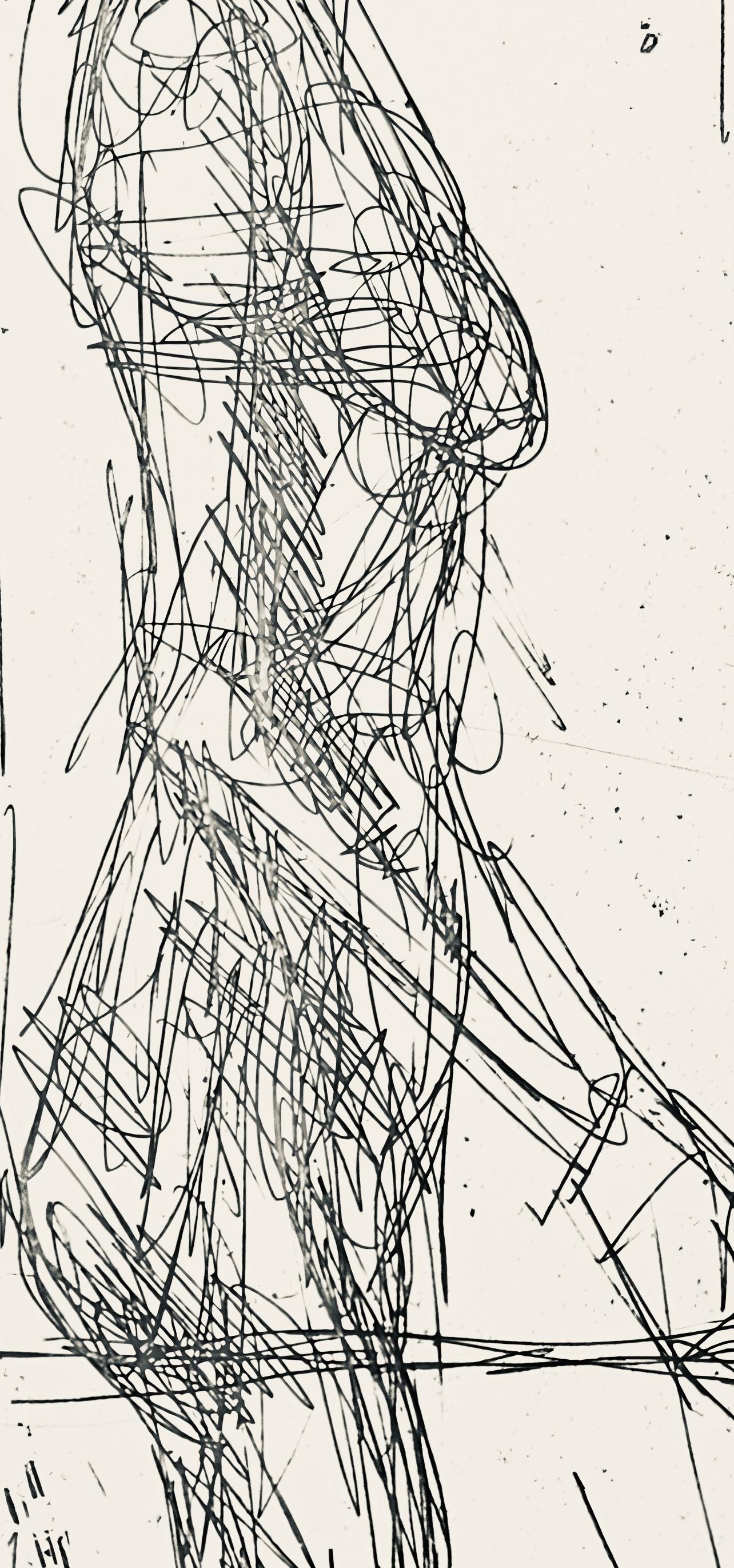 Giacometti, Nu de Profil, Derrière le miroir (after) - Modern Print by Alberto Giacometti