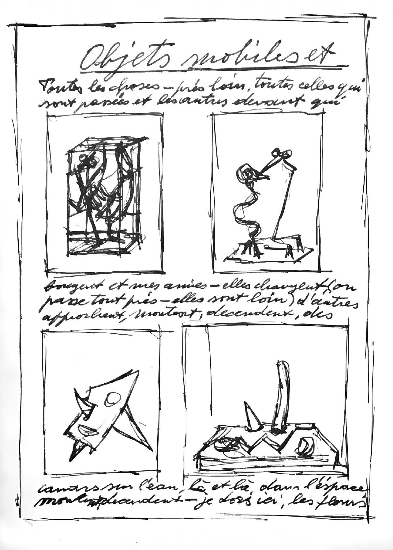 Giacometti, Objets mobiles et muet (Lust 1), XXe Siècle (après) - Print de Alberto Giacometti