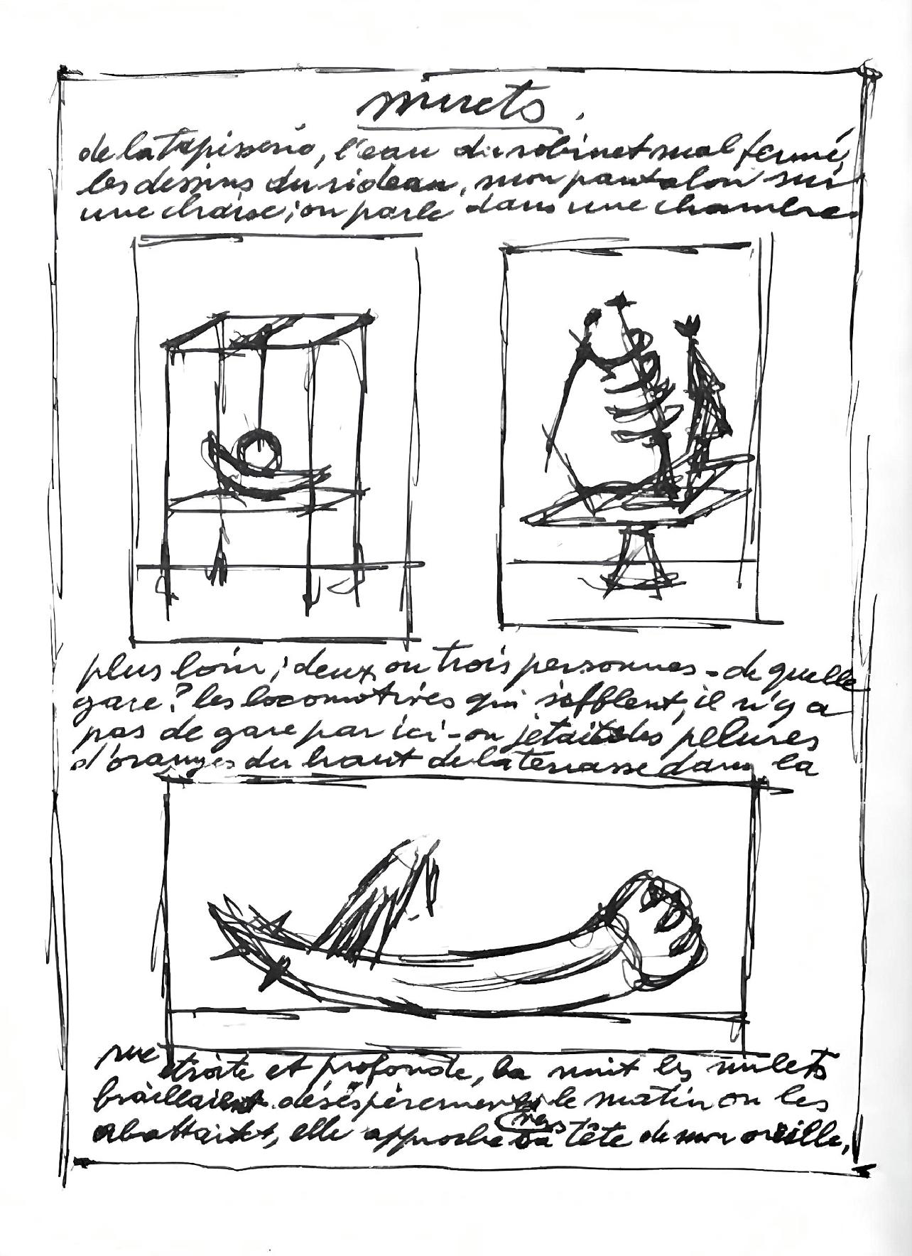 Giacometti, Objets mobiles et muet (Lust 1), XXe Siècle (après) - Surréalisme Print par Alberto Giacometti