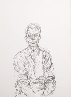 Kopf eines Mannes, Expressionistische Lithographie von Alberto Giacometti