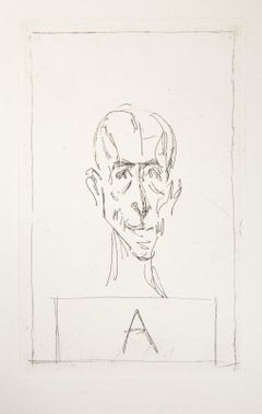 Histoire de rats (Alexandre Kojève II), Etching by Alberto Giacometti