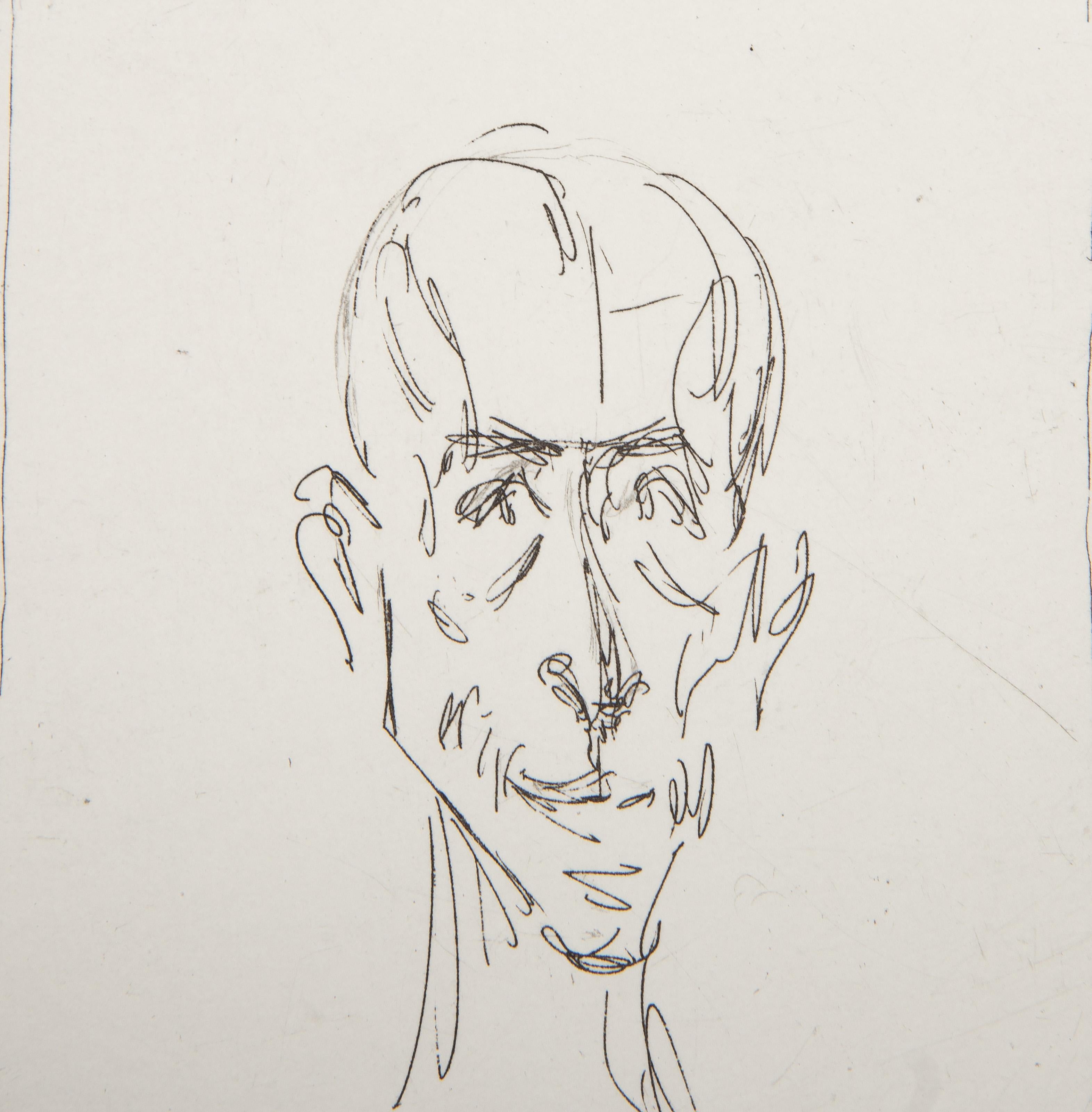 Histoire de rats (Alexandre Kojève II), Moderne Radierung von Alberto Giacometti im Angebot 1