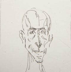 Histoire de rats (Alexandre Kojève II), Modern Etching by Alberto Giacometti