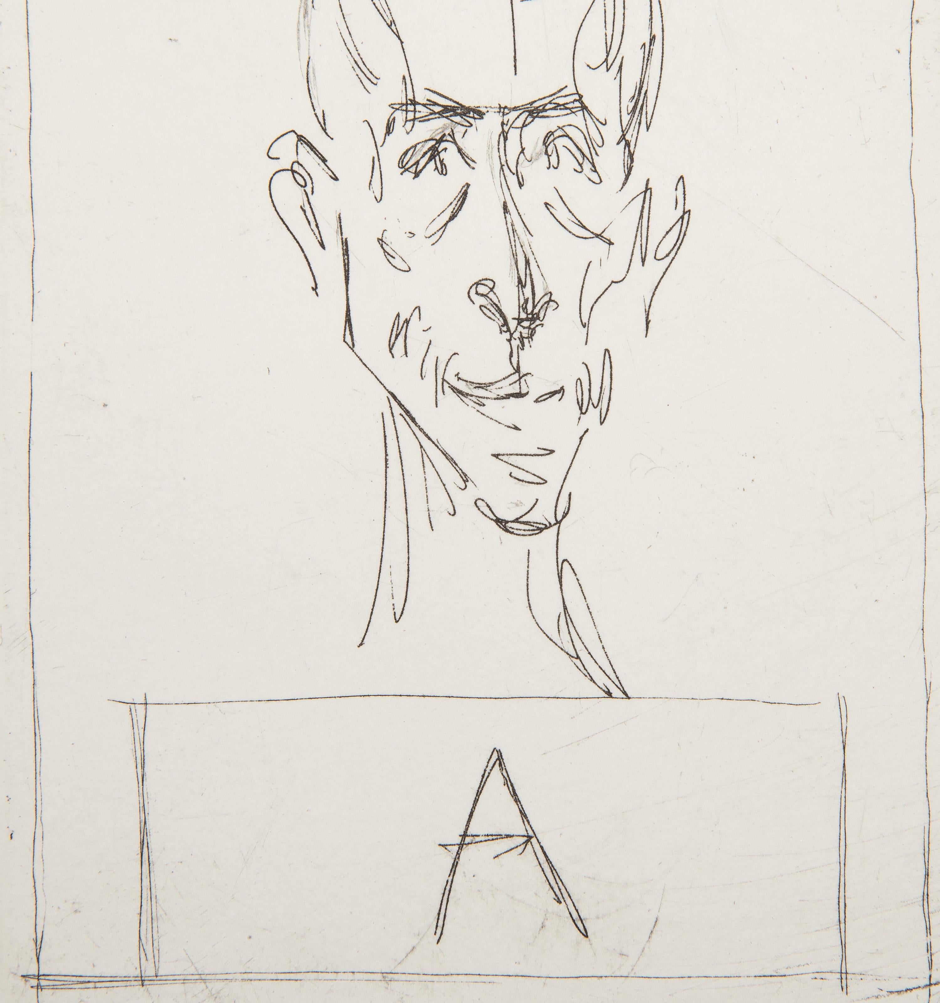 Histoire de rats (Alexandre Kojève II), Moderne Radierung von Alberto Giacometti im Angebot 2