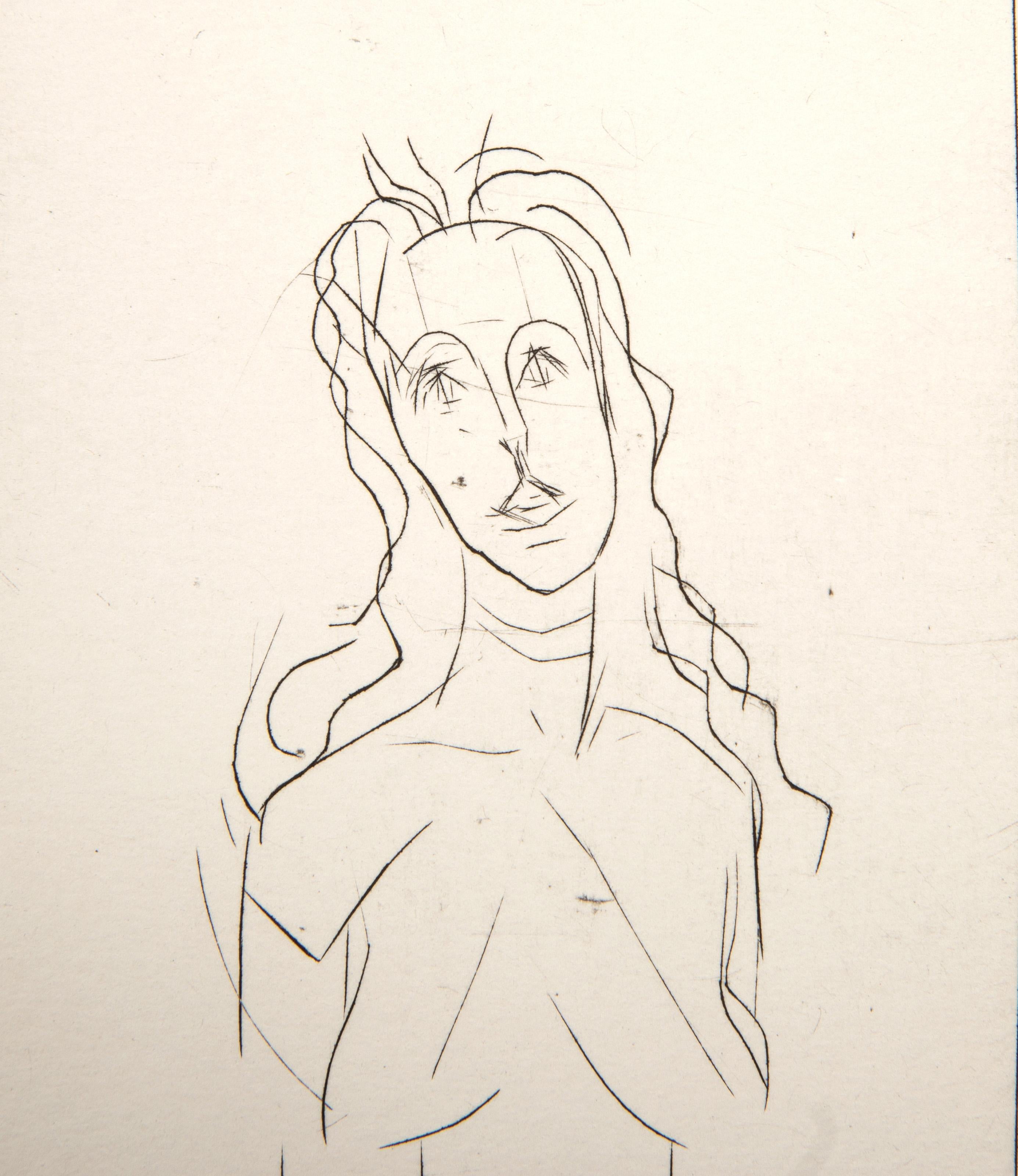 Histoire de rats (Diane Bataille II), Etching by Alberto Giacometti For Sale 2