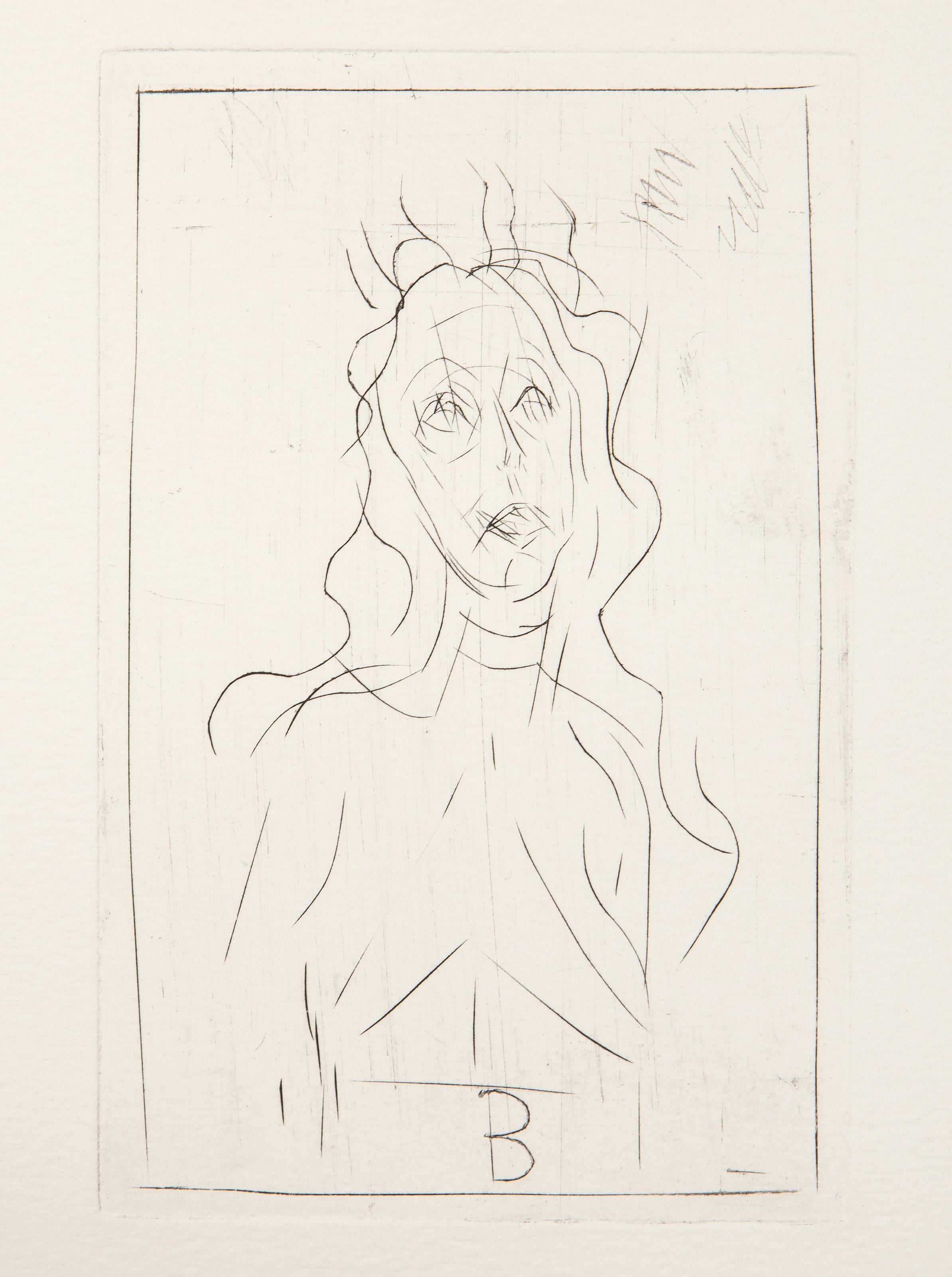 Histoire de rats (Diane Bataille III), Moderne Radierung von Alberto Giacometti