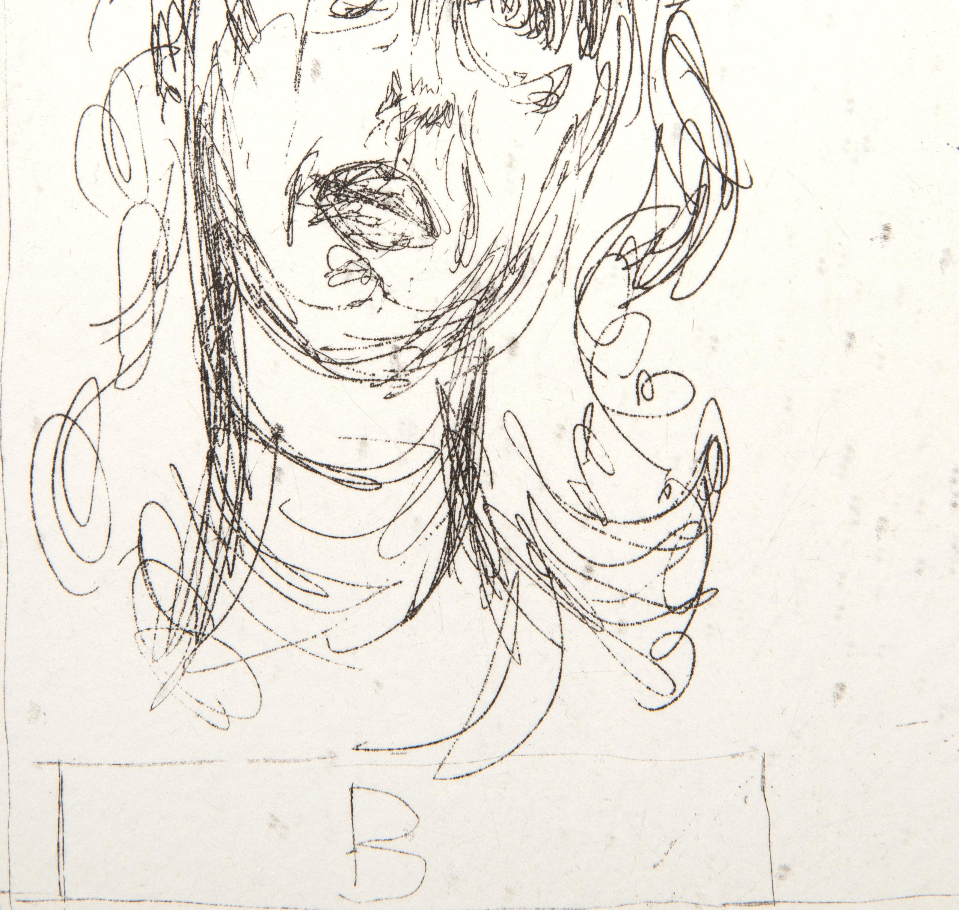 Histoire de rats (Diane Bataille IV), Etching by Alberto Giacometti 1