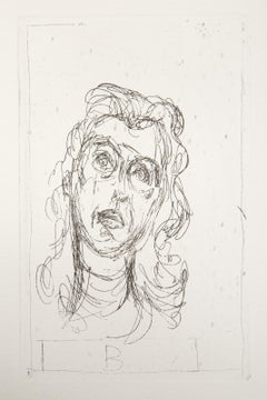 Vintage Histoire de rats (Diane Bataille IV), Etching by Alberto Giacometti