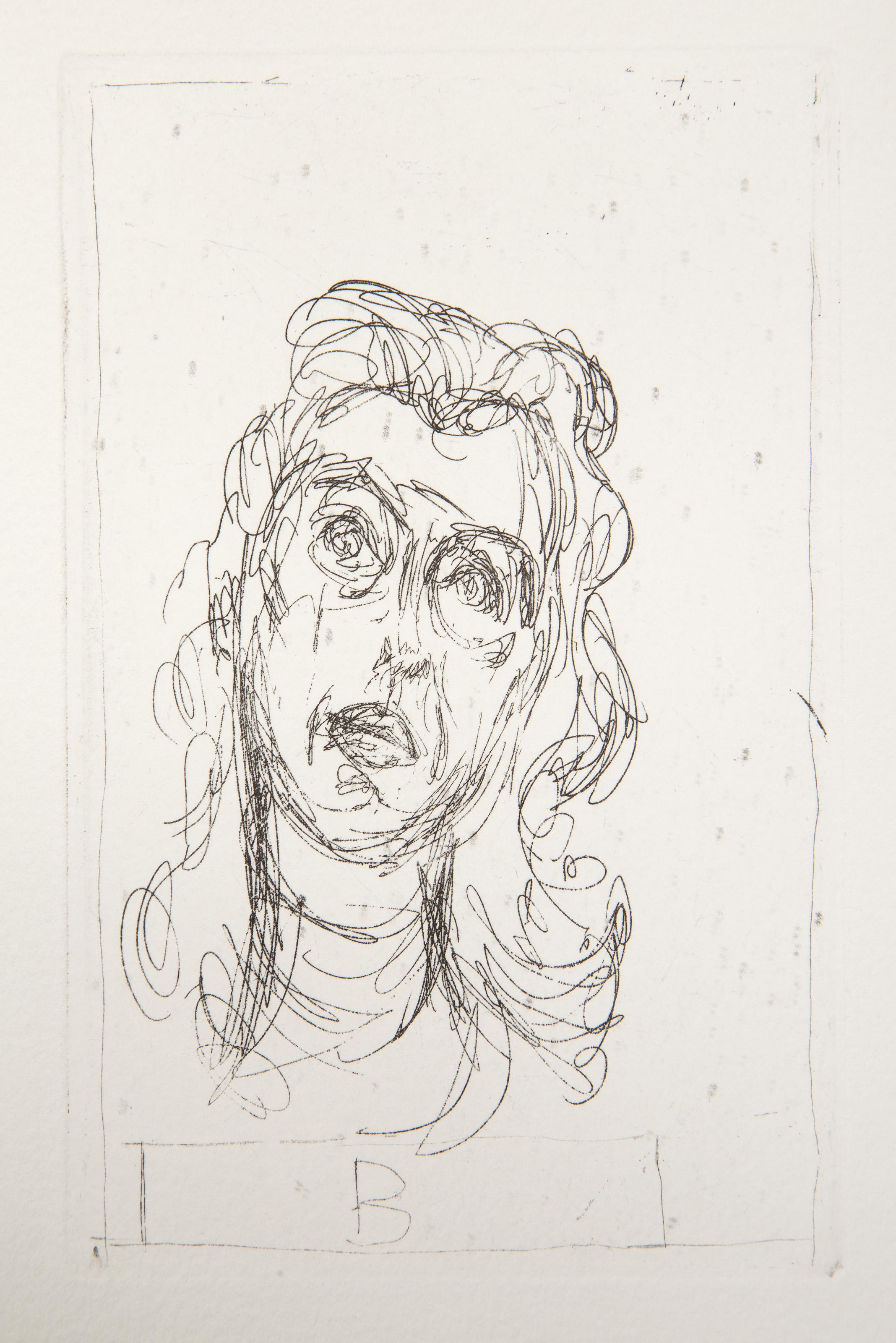 Histoire de rats (Diane Bataille IV), Moderne Radierung von Alberto Giacometti