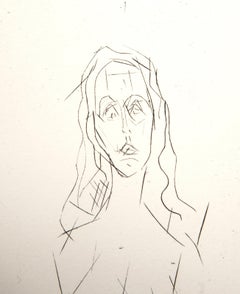 Histoire de rats (Diane Bataille), Modern Etching by Alberto Giacometti