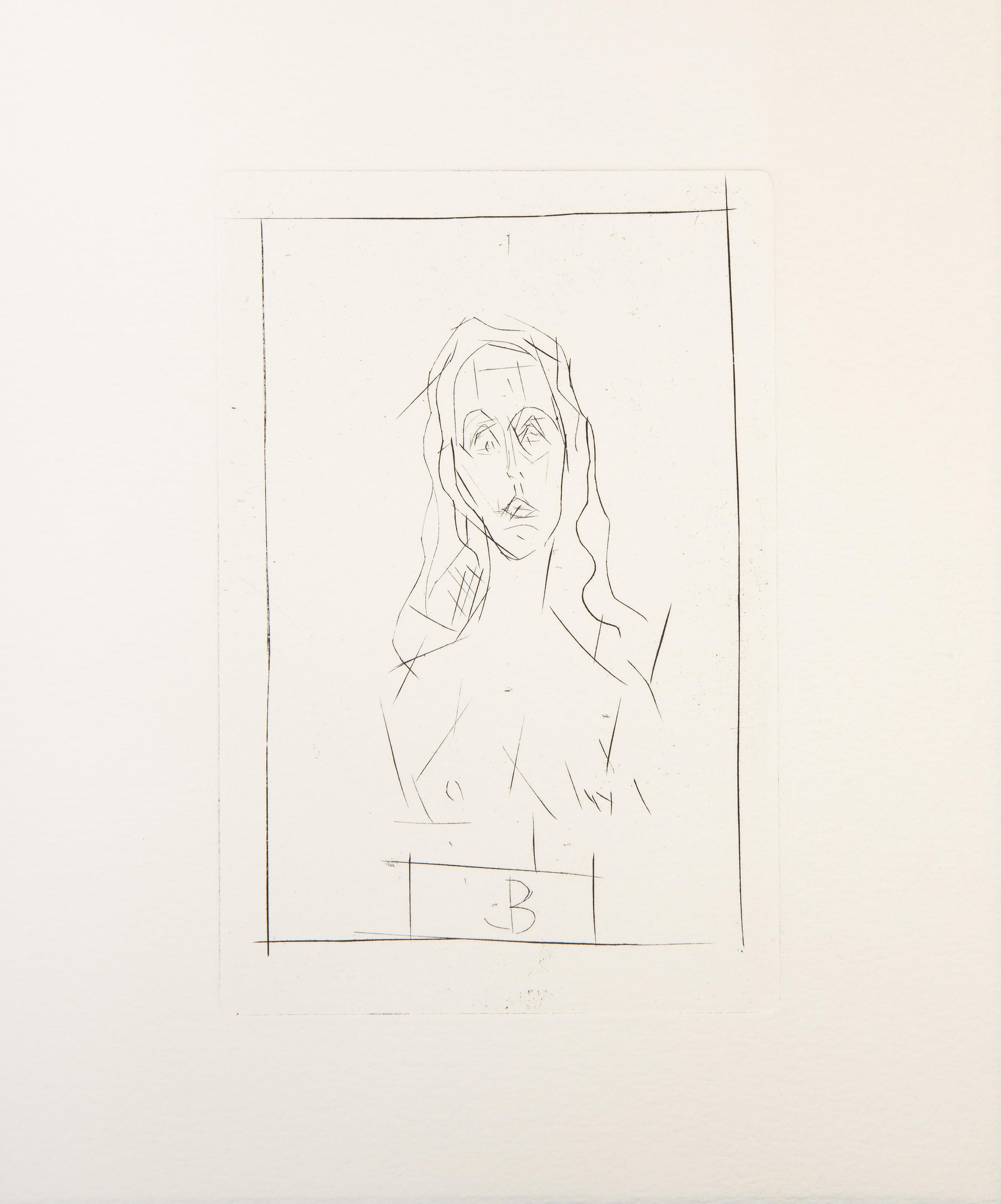 Histoire de rats (Diane Bataille), Moderne Radierung von Alberto Giacometti im Angebot 3