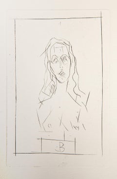 Histoire de rats (Diane Bataille), Moderne Radierung von Alberto Giacometti