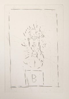 Histoire de rats (Diane Bataille VI), Etching by Alberto Giacometti