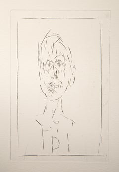 Histoire de rats (Self Portrait III), Etching by Alberto Giacometti