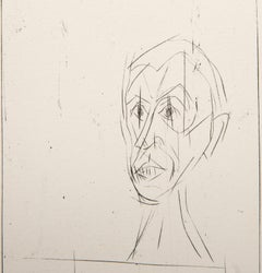 Histoire de rats (Selft portrait), Etching by Alberto Giacometti