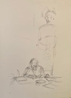 La mère de l'artiste lisant sous la lampe à Stampa I