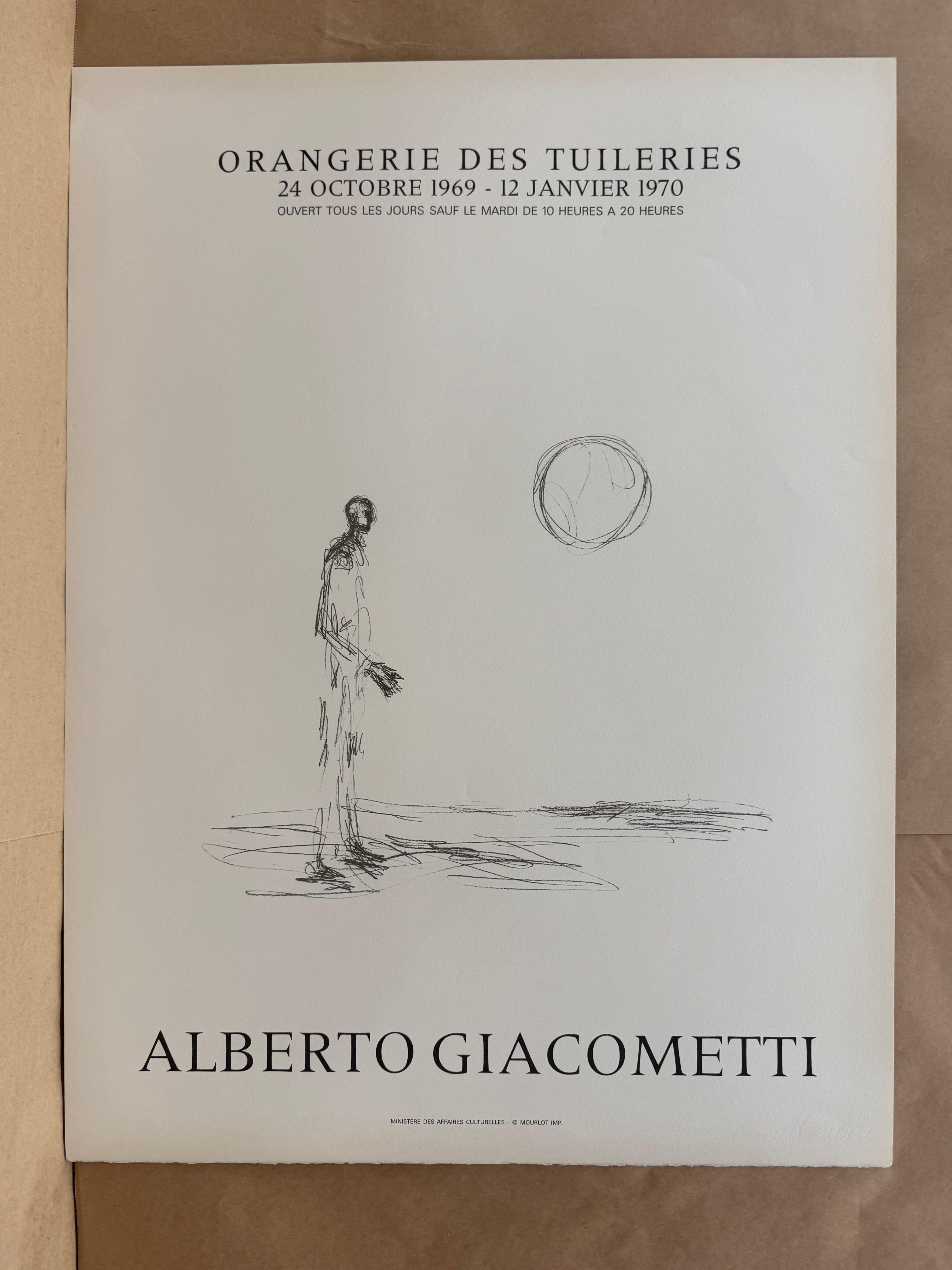 Man Walking in the Sun - Orangerie des Tuileries by Alberto Giacometti, 1969 For Sale 1