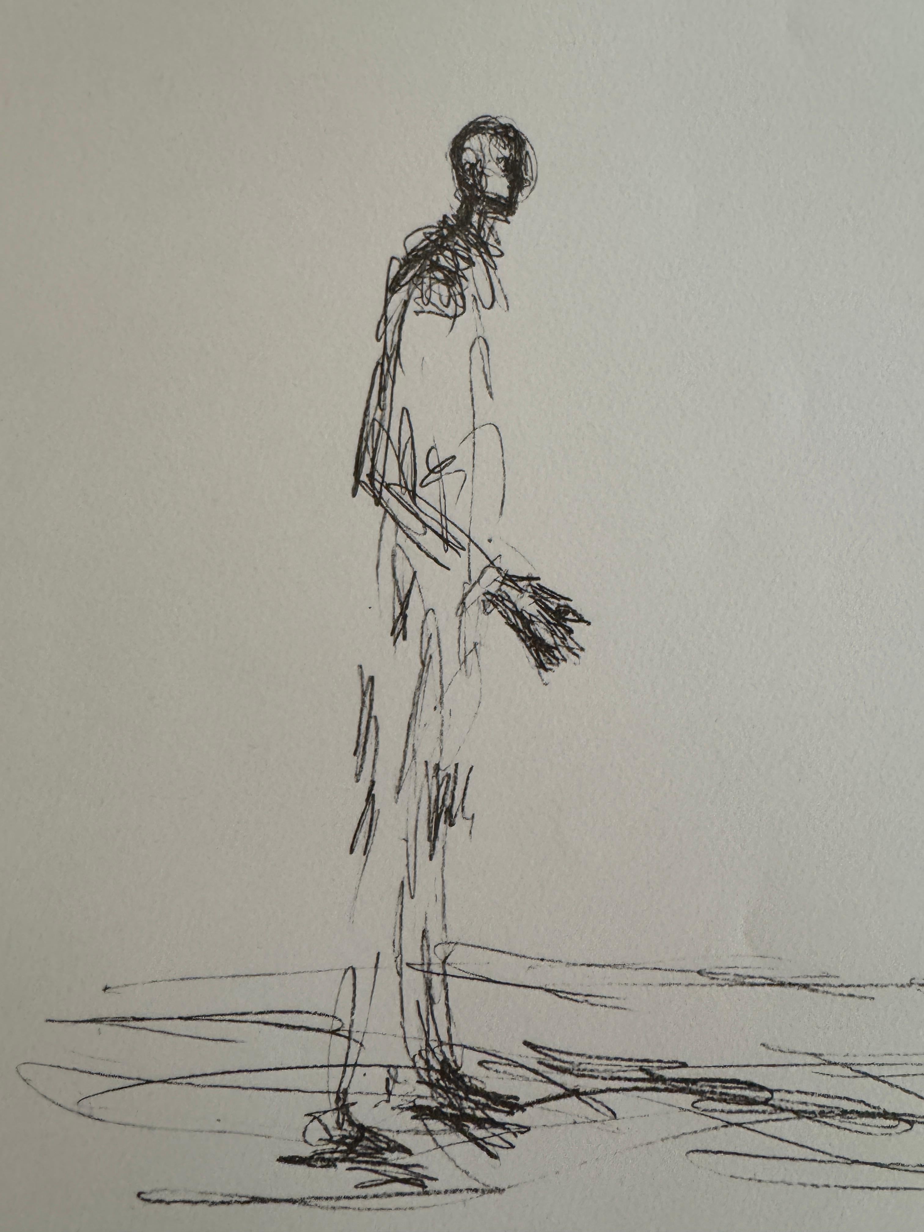 Man Walking in the Sun - Orangerie des Tuileries by Alberto Giacometti, 1969 For Sale 3