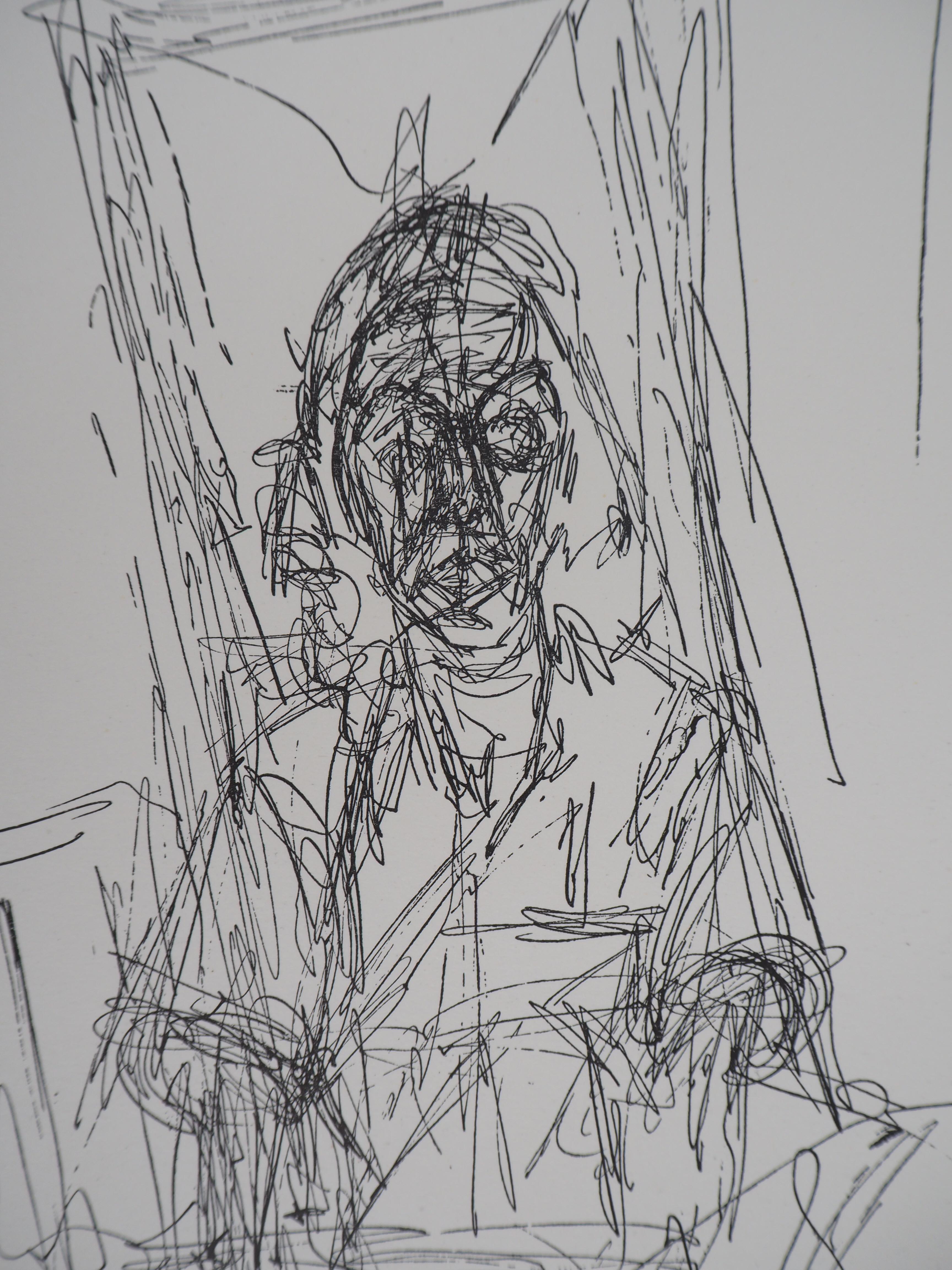 Madre - Litografía original, 1956 - Print Moderno de Alberto Giacometti