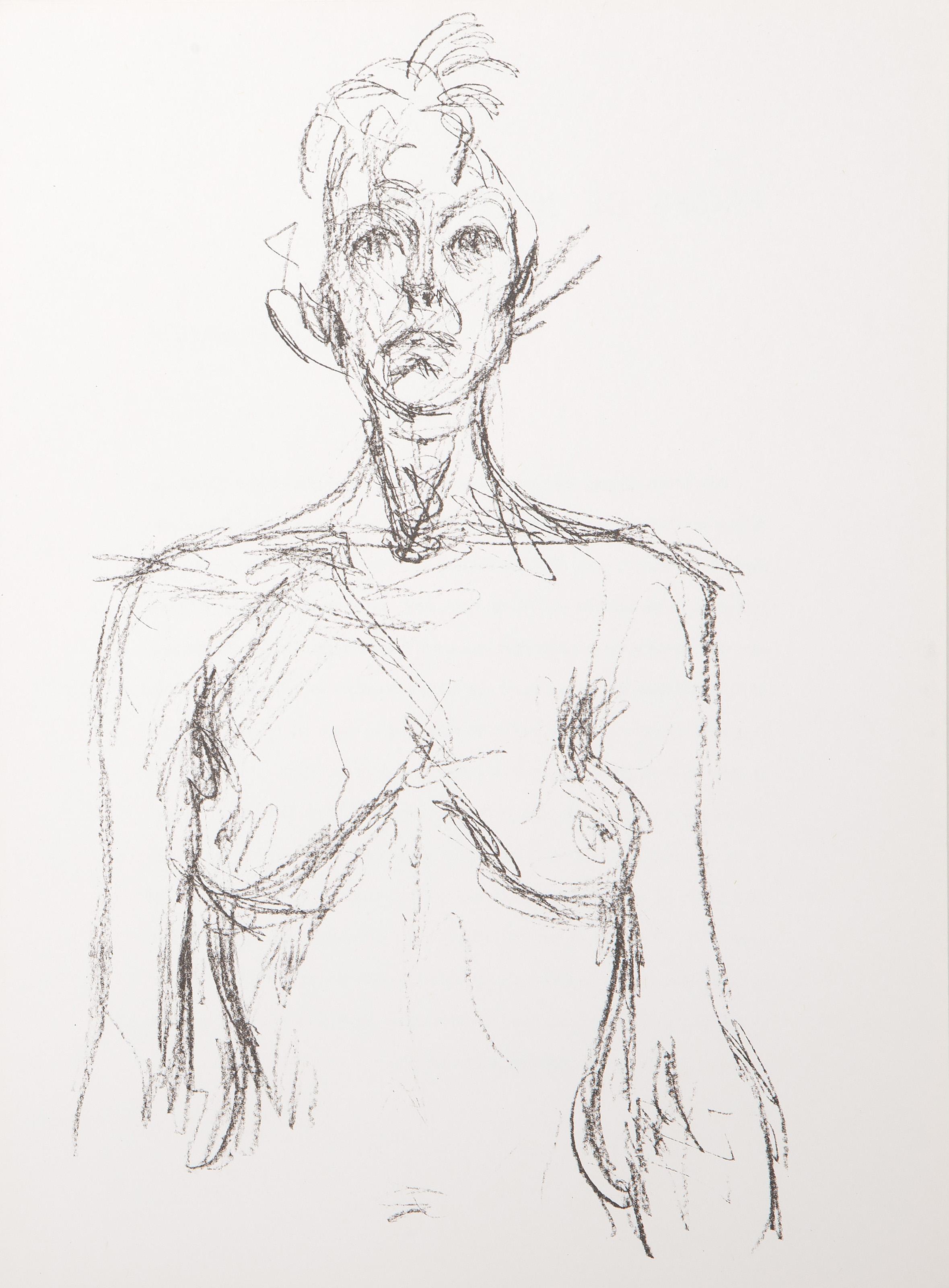 Alberto Giacometti, Swiss (1901 - 1966) - Nude Woman From Derriere Le Miroir no. 127, Year:  1961, Medium:  Lithograph, Edition:  ~2500, Size:  15 x 11 in. (38.1 x 27.94 cm), Publisher:  Maeght Editeur