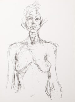 Nude Woman, Expressionist Lithograph by Alberto Giacometti