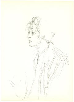 Portrait from Derriere Le Miroir - Lithograph after Alberto Giacometti - 1964