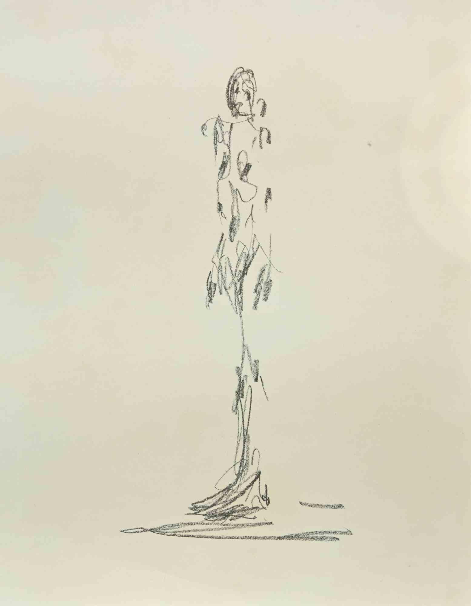 Portrait from Derriere Le Miroir is a lithograph realized after Alberto Giacometti in 1964.

The artwork is from the art Magazine Derriere Le Miroir.  

Printed by Ateliers de Maeght, Paris, 1964.

Good conditions.