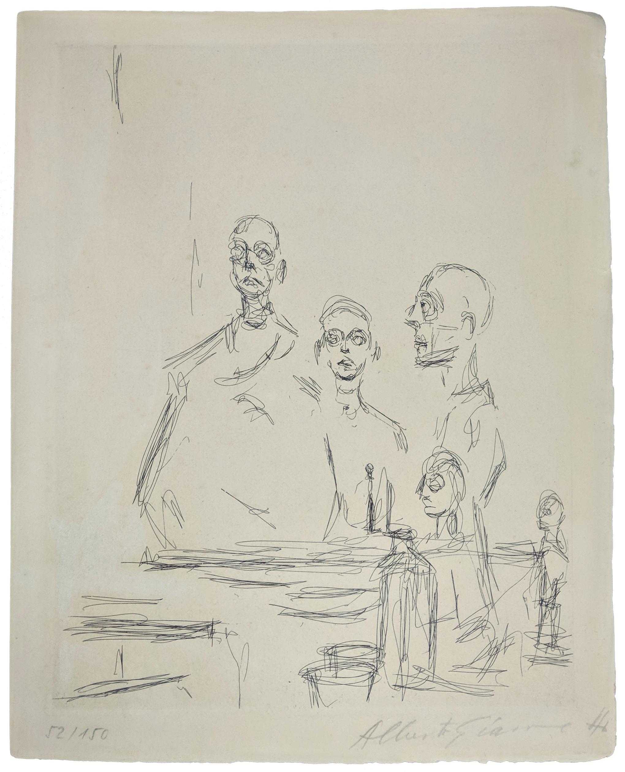 Alberto Giacometti Portrait Print - SCULPTURES DANS L'ATELIER