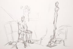 Self Portrait, Expressionist Lithograph by Alberto Giacometti