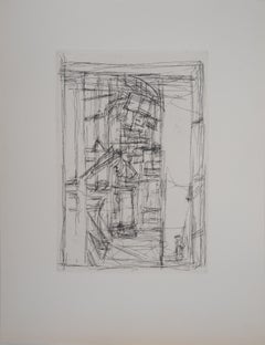 Studio with the Stove - Original Etching, 1956