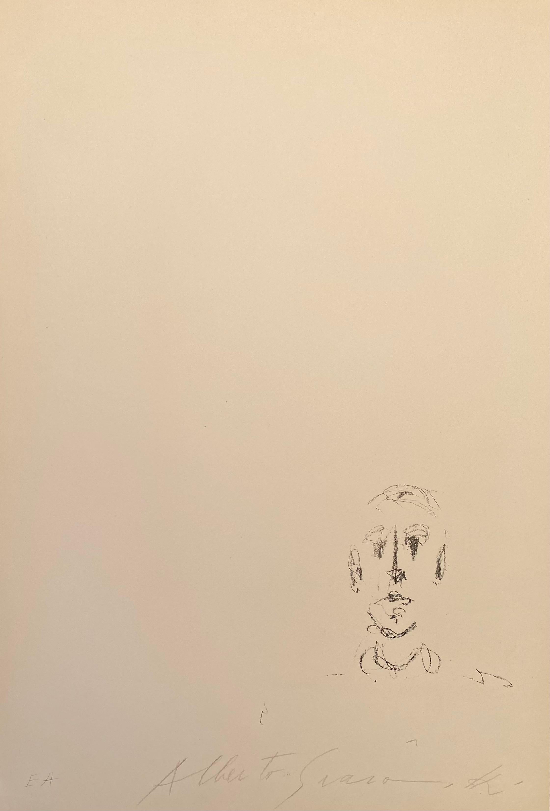 Tête d'homme - Print by Alberto Giacometti
