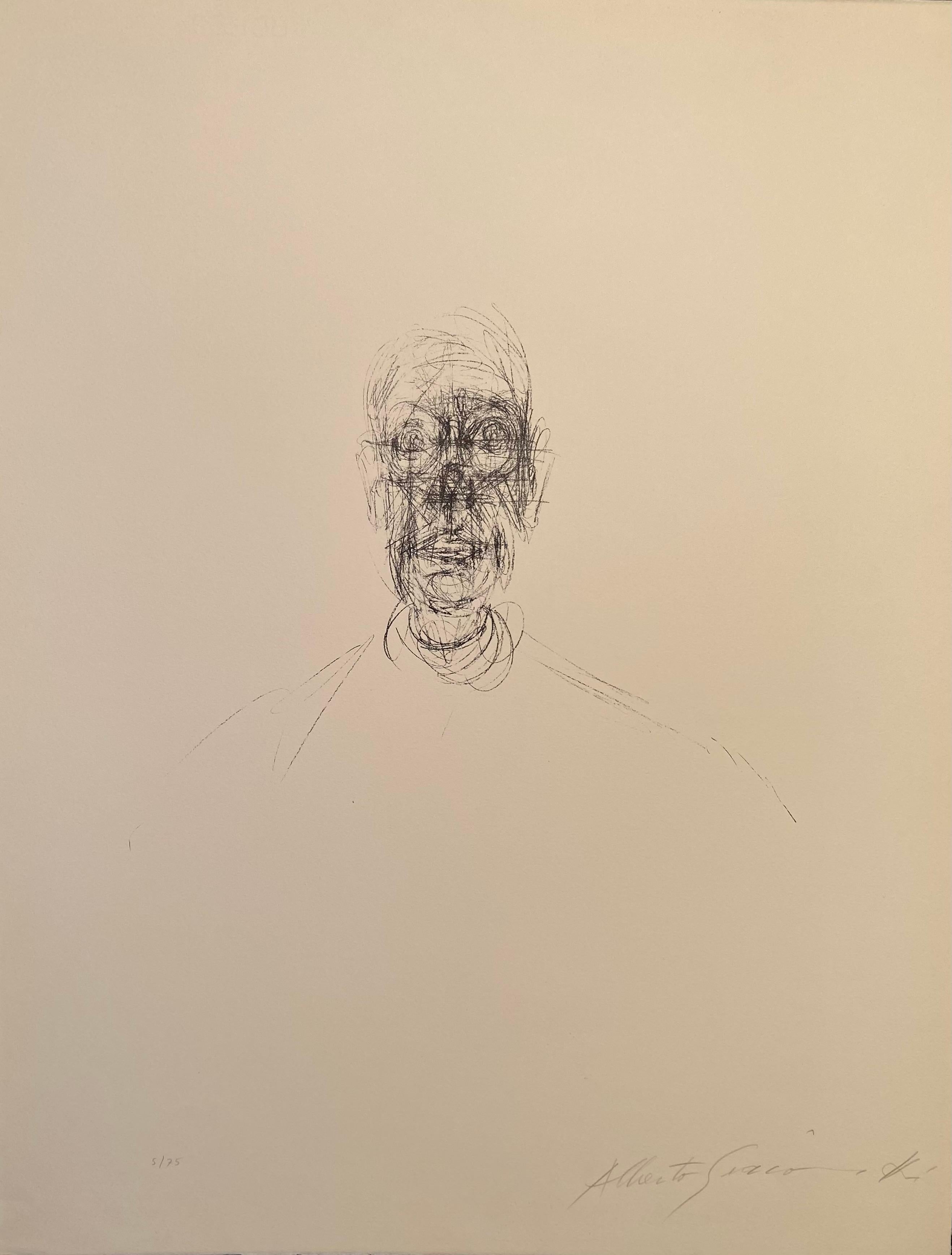 Tête d'homme III – Print von Alberto Giacometti