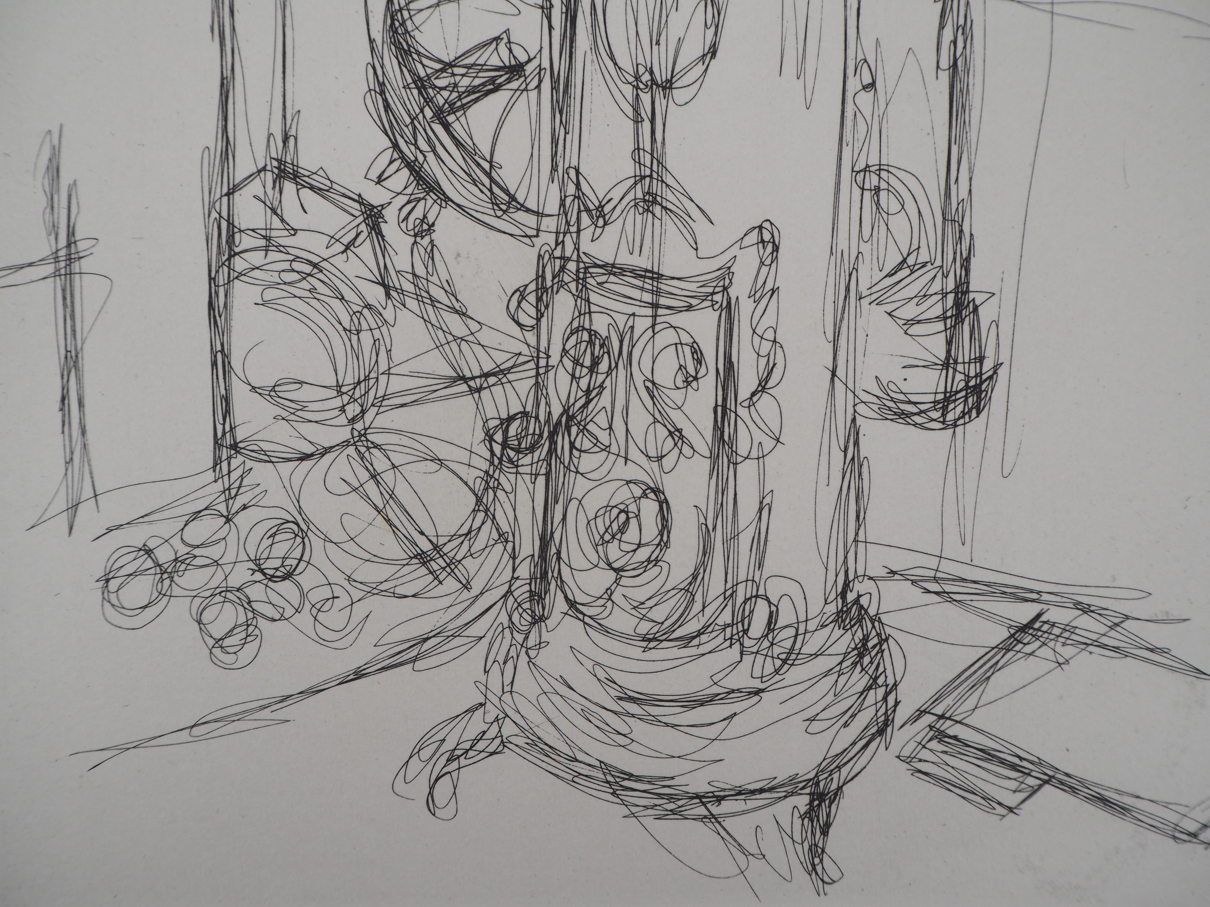 Alberto GIACOMETTI
La estufa de carbón, 1956

Grabado original
Sobre vitela Arches 38,5 x 28 cm (c. 15 x 11 pulgadas)    

En muy buen estado