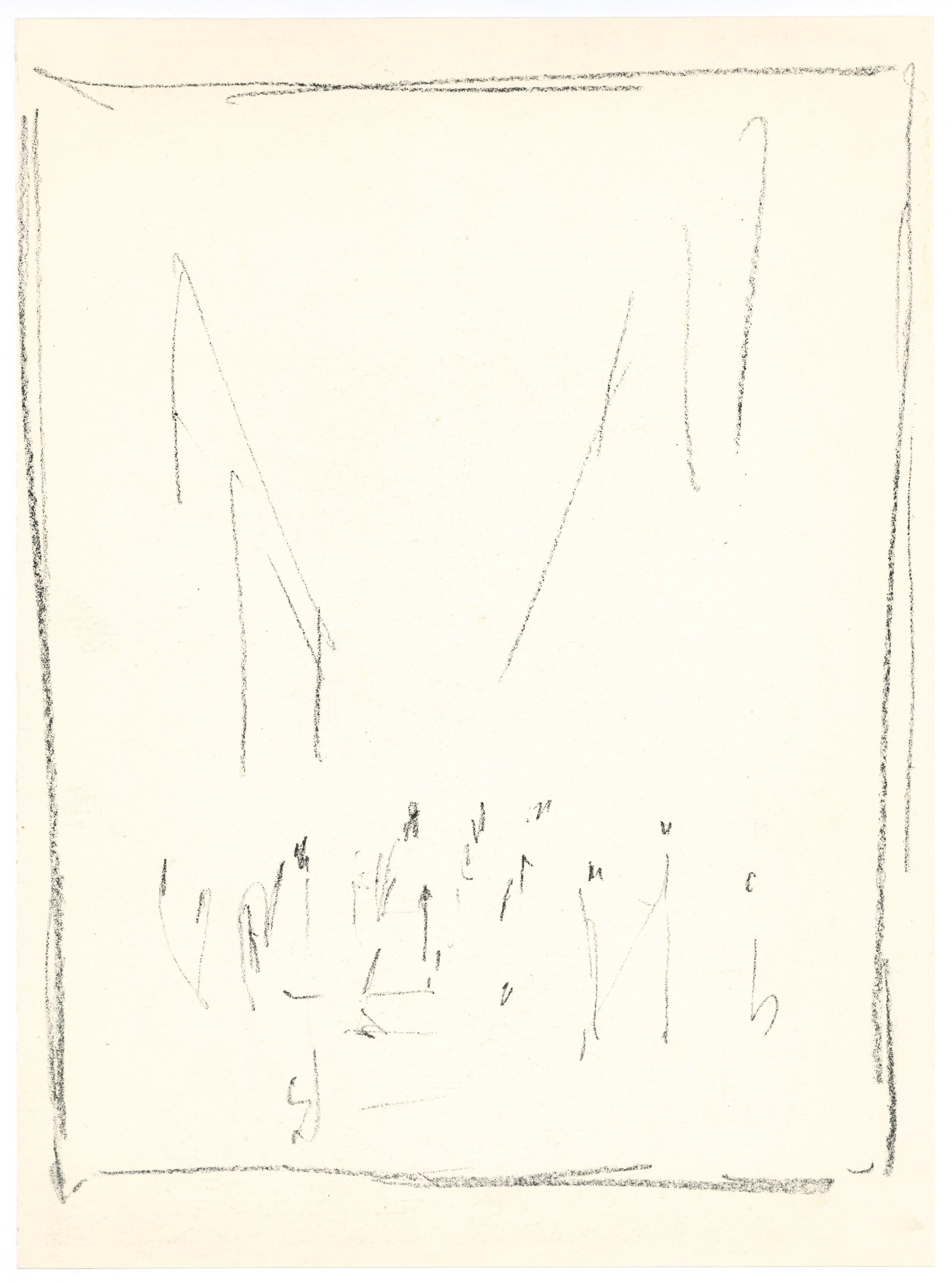 "La calle" litografía original - Print de Alberto Giacometti