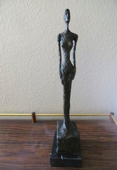 Dopo Alberto Giacometti, Uomo in piedi, Figura in bronzo