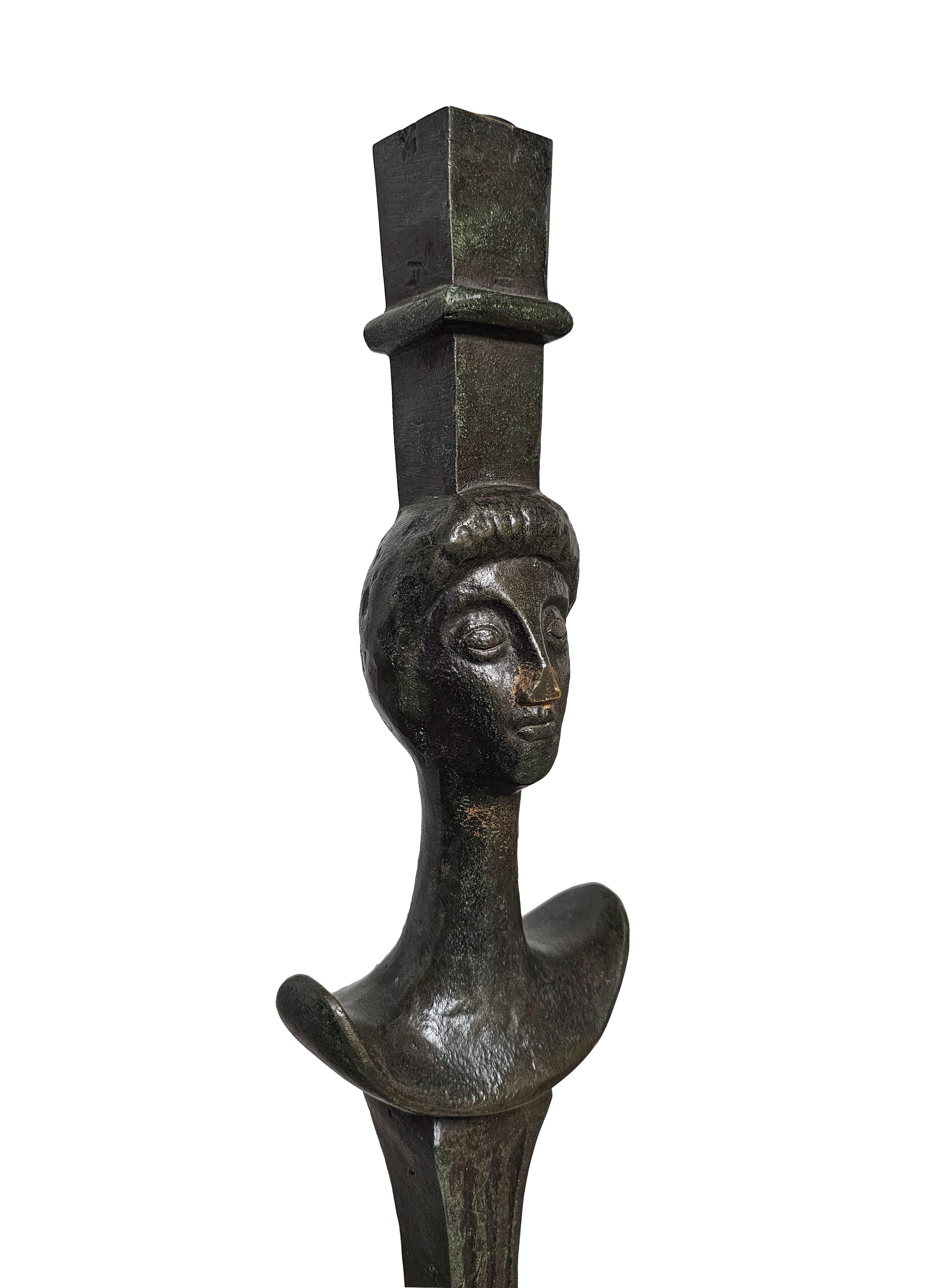 Paar Stehlampen „Tete de femme“ im Stil von Alberto Giacometti 2