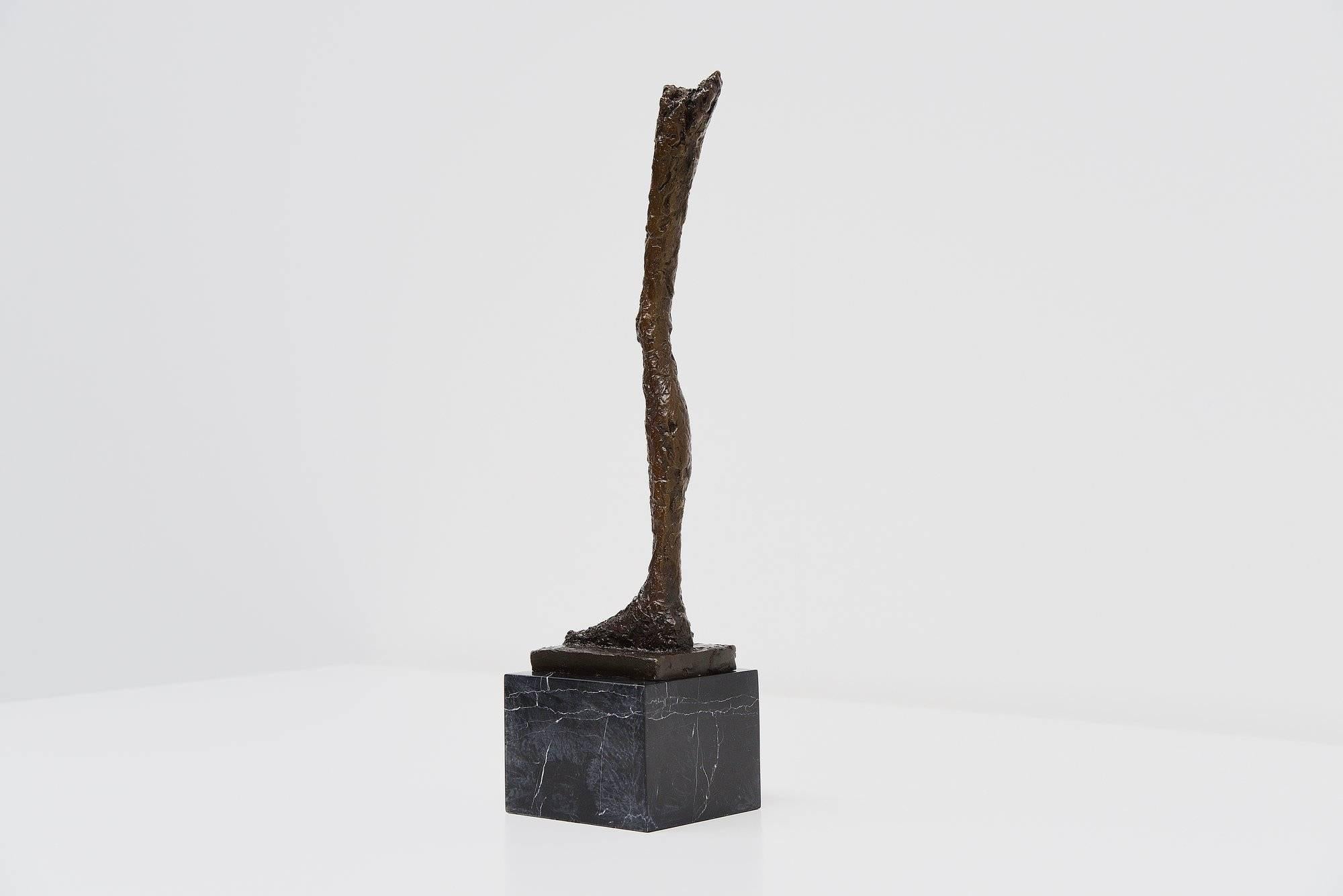 Mid-Century Modern Alberto Giacometti Style Sculpture Leg Shaped, 1970
