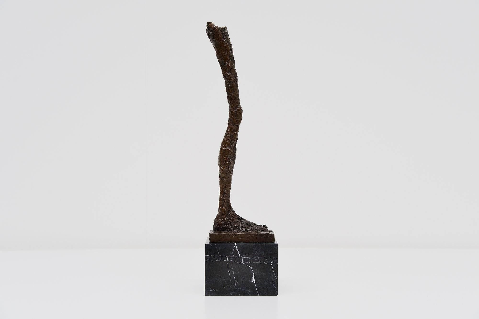 French Alberto Giacometti Style Sculpture Leg Shaped, 1970