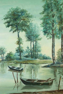 Landschaft – Gemälde von Alberto Gillani – 1981