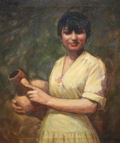 Joven con cántara - Óleo sobre tela - Año 1987