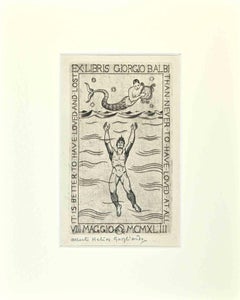 Ex Libris - Giorgio Balbi - Mieux - Gravure  - Milieu du 20e siècle