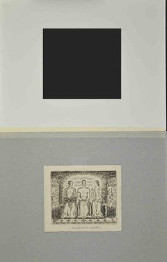Ex Libris - Giorgio Balbi - Sincera Amicizia - Radierung - Mitte des 20. Jahrhunderts