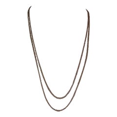 Alberto Juan 18 Karat Gold Handmade Muff Chain Link Flapper Necklace