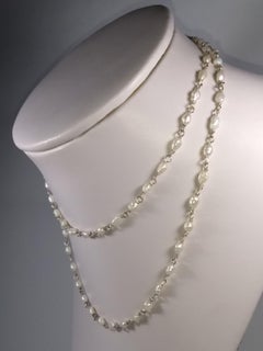Alberto Juan Mexican Handmade Sterling Freshwater Pearl Flapper Necklace