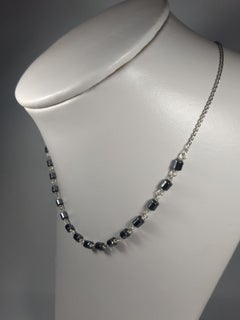 Alberto Juan Mexican Handmade Sterling Silver Hematite Bead Necklace