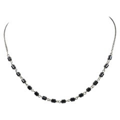 Alberto Juan Mexican Handmade Sterling Silver Hematite Bead Necklace