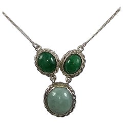 Alberto Juan Mexican Handmade Sterling Silver Jade Necklace