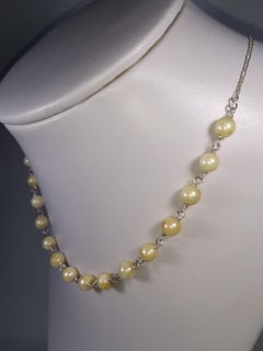 Alberto Juan Mexican Handmade Sterling Silver Natural Old Pearl Necklace