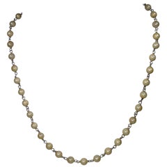 Alberto Juan Mexican Handmade Sterling Silver Natural Pearl Necklace